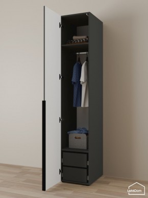 Шкаф Linnea MHR-1-3 2050х400х510 (Графит-М 11.1.25) в Игриме - igrim.ok-mebel.com | фото 5