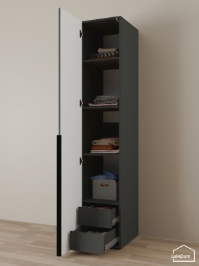 Шкаф Linnea MHR-1-4 2050х400х510 (Графит-М 11.1.25) в Игриме - igrim.ok-mebel.com | фото 6