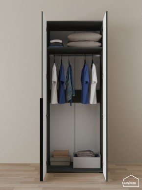Шкаф Linnea MHR-2 2050х800х510 (Графит-М 11.1.25) в Игриме - igrim.ok-mebel.com | фото 4