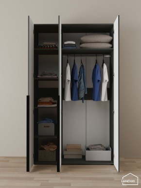 Шкаф Linnea MHR-3-1 2050х1200х510 (Графит-М 11.1.25) в Игриме - igrim.ok-mebel.com | фото 4