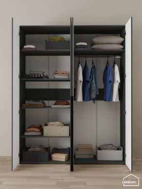 Шкаф Linnea MHR-4-1 2050х1600х510 (Графит-М 11.1.25) в Игриме - igrim.ok-mebel.com | фото 4