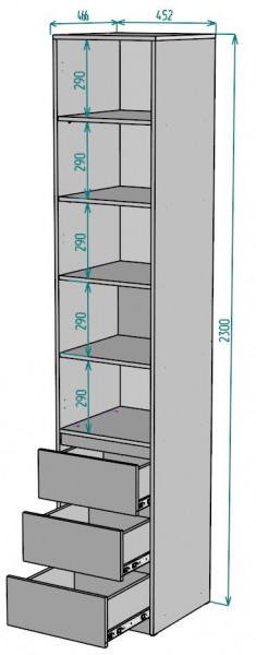 Шкаф Мальта H159 в Игриме - igrim.ok-mebel.com | фото 2