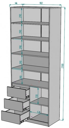 Шкаф Мальта H191 в Игриме - igrim.ok-mebel.com | фото 2