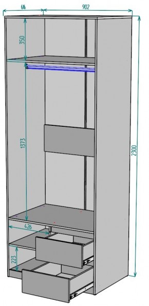 Шкаф Мальта H200 в Игриме - igrim.ok-mebel.com | фото 2