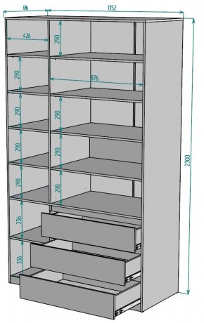 Шкаф Мальта H210 в Игриме - igrim.ok-mebel.com | фото 2