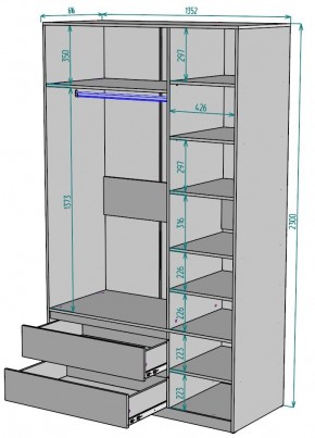 Шкаф Мальта H217 в Игриме - igrim.ok-mebel.com | фото 2