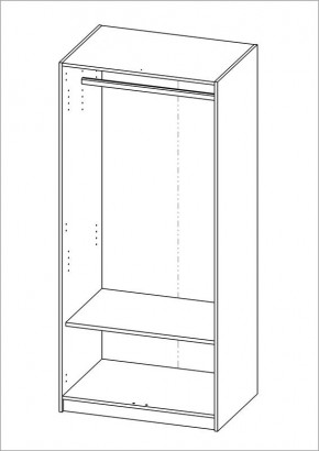 Шкаф ОРИОН двухдверный, цвет белый в Игриме - igrim.ok-mebel.com | фото 2