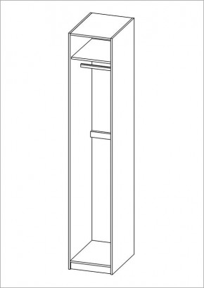 Шкаф ПЕГАС однодверный, цвет Дуб Венге в Игриме - igrim.ok-mebel.com | фото 3