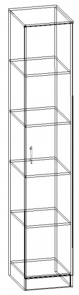 СОФИЯ Шкаф-пенал Соло (венге/дуб белфорт) в Игриме - igrim.ok-mebel.com | фото 3