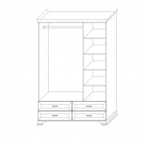 Шкаф распашной трехдверный с зеркалом Сиена в Игриме - igrim.ok-mebel.com | фото 9