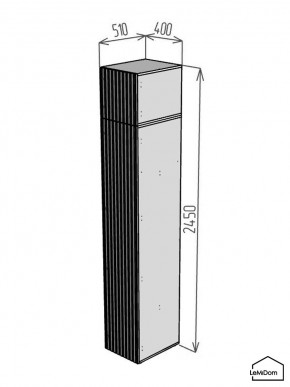 Шкаф с антресолью Linnea MHR-1A-3 2450х400х510 (ДВ-М 11.1.25) в Игриме - igrim.ok-mebel.com | фото 2