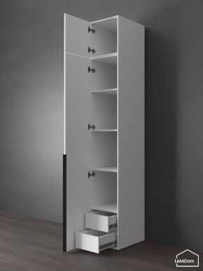 Шкаф с антресолью Linnea MHR-1A-4 2450х400х510 (Белый-М 11.1.2) в Игриме - igrim.ok-mebel.com | фото 5