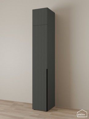 Шкаф с антресолью Linnea MHR-1A-4 2450х400х510 (Графит-М 11.1.25) в Игриме - igrim.ok-mebel.com | фото
