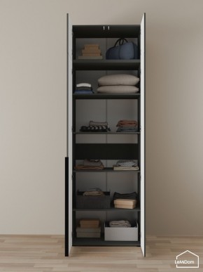 Шкаф с антресолью Linnea MHR-2A-2 2450х800х510 (Графит-М 11.1.25) в Игриме - igrim.ok-mebel.com | фото 4