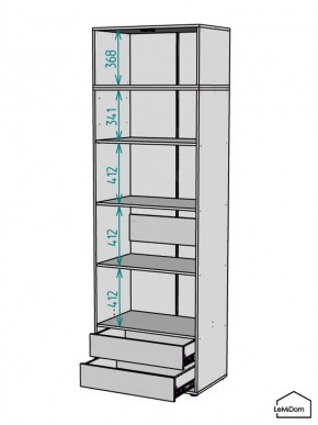 Шкаф с антресолью Linnea MHR-2A-4 2450х800х510 (ДВ-М 11.1.25) в Игриме - igrim.ok-mebel.com | фото 3