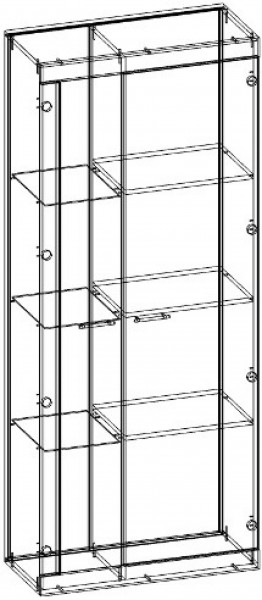 СОНАТА Шкаф ШВС-800 (Дуб сонома/Дуб сакраменто) в Игриме - igrim.ok-mebel.com | фото 2