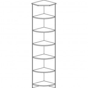 Шкаф угловой открытый №607 Инна Денвер темный в Игриме - igrim.ok-mebel.com | фото 2