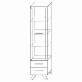 Шкаф-витрина 450 Вега Скандинавия в Игриме - igrim.ok-mebel.com | фото 7