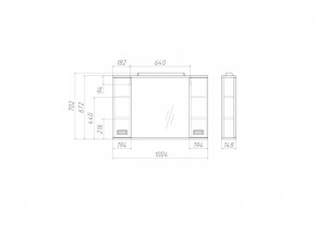 Шкаф-зеркало Cube 100 Эл. Домино (DC5013HZ) в Игриме - igrim.ok-mebel.com | фото 2