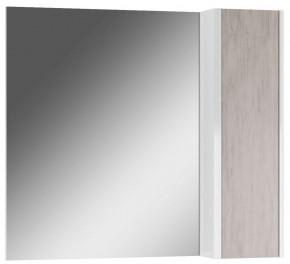 Шкаф-зеркало Uno 80 Дуб серый левый/правый Домино (DU1504HZ) в Игриме - igrim.ok-mebel.com | фото
