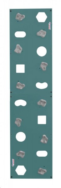 Скалодром пристенный (500*2000) стандарт ЭЛЬБРУС Pastel с отверстиями (10 шт. серых зацепов) цв. бирюзовый в Игриме - igrim.ok-mebel.com | фото