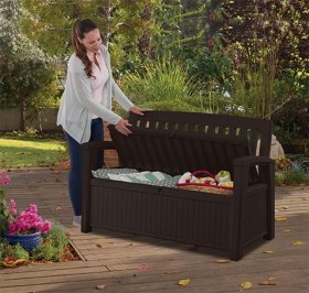 Скамья Patio Bench коричневый в Игриме - igrim.ok-mebel.com | фото 2