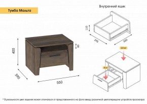 Спальный гарнитур  Мальта (Дуб Винтерберг) в Игриме - igrim.ok-mebel.com | фото 16