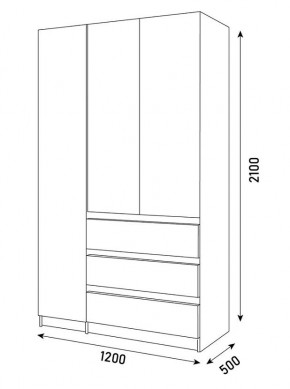 Спальный гарнитур Парус (Белый/Дуб Вотан) модульный в Игриме - igrim.ok-mebel.com | фото 18