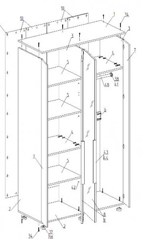 Спальный гарнитур "Лео" (модульный) в Игриме - igrim.ok-mebel.com | фото 6