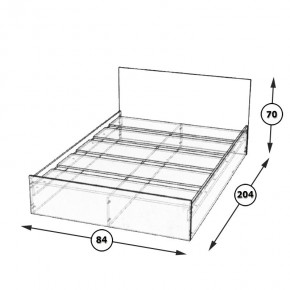 Стандарт Кровать 0800, цвет дуб сонома, ШхГхВ 83,5х203,5х70 см., сп.м. 800х2000 мм., без матраса, основание есть в Игриме - igrim.ok-mebel.com | фото 4