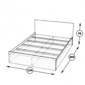 Стандарт Кровать 1200, цвет дуб сонома, ШхГхВ 123,5х203,5х70 см., сп.м. 1200х2000 мм., без матраса, основание есть в Игриме - igrim.ok-mebel.com | фото