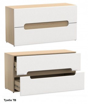Стенка Палермо (Белый/Ясень шимо светлый) в Игриме - igrim.ok-mebel.com | фото 3