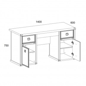 Стол 2D3S, MAGELLAN, цвет Сосна винтаж в Игриме - igrim.ok-mebel.com | фото 2