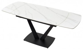 Стол ALATRI 120 MATT WHITE MARBLE SOLID CERAMIC / BLACK, ®DISAUR в Игриме - igrim.ok-mebel.com | фото 4