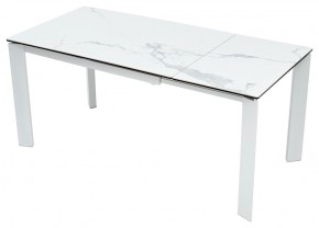 Стол CORNER 120 HIGH GLOSS STATUARIO керамика, стекло/ белый каркас, ®DISAUR в Игриме - igrim.ok-mebel.com | фото 6
