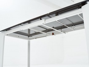 Стол CORNER 120 HIGH GLOSS STATUARIO керамика, стекло/ белый каркас, ®DISAUR в Игриме - igrim.ok-mebel.com | фото 7