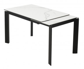 Стол CORNER 120 HIGH GLOSS STATUARIO керамика, стекло/ черный каркас, ®DISAUR в Игриме - igrim.ok-mebel.com | фото 3