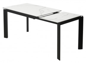 Стол CORNER 120 HIGH GLOSS STATUARIO керамика, стекло/ черный каркас, ®DISAUR в Игриме - igrim.ok-mebel.com | фото 4