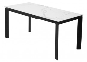 Стол CORNER 120 HIGH GLOSS STATUARIO керамика, стекло/ черный каркас, ®DISAUR в Игриме - igrim.ok-mebel.com | фото 5