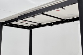 Стол CORNER 120 MATT WHITE MARBLE SOLID CERAMIC / BLACK, ®DISAUR в Игриме - igrim.ok-mebel.com | фото 9