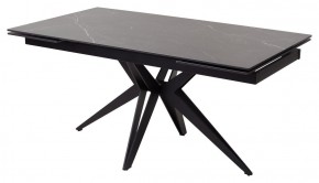 Стол FORIO 160 MATT BLACK MARBLE SOLID CERAMIC / BLACK, ®DISAUR в Игриме - igrim.ok-mebel.com | фото 1