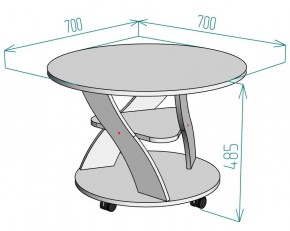 Стол журнальный на колесах Freja TC32 (Графит) в Игриме - igrim.ok-mebel.com | фото