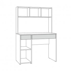 Стол компьютерный 12.77 F Комфорт (Белый РЕ шагрень) в Игриме - igrim.ok-mebel.com | фото 4