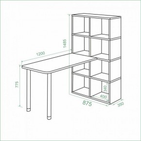 Стол компьютерный Bartolo в Игриме - igrim.ok-mebel.com | фото 3