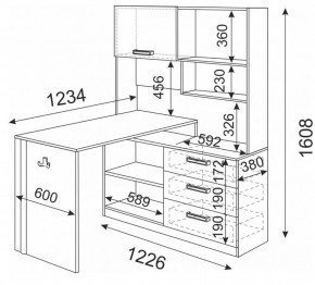 Стол компьютерный ВОЛКЕР М07 (ЯШС) в Игриме - igrim.ok-mebel.com | фото 3