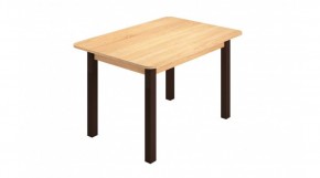 Стол ЛДСП (опоры черные) дуб сонома в Игриме - igrim.ok-mebel.com | фото