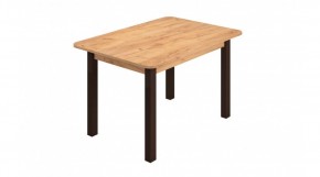Стол ЛДСП (опоры черные) дуб вотан в Игриме - igrim.ok-mebel.com | фото