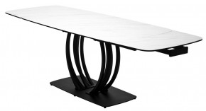 Стол MATERA 160 MARBLES KL-99 Белый мрамор матовый, итальянская керамика/ черный каркас, ®DISAUR в Игриме - igrim.ok-mebel.com | фото 8