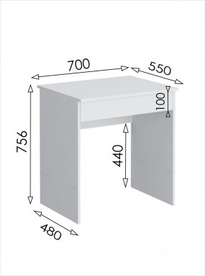 Стол письменный мини с ящиком Париж в Игриме - igrim.ok-mebel.com | фото 3