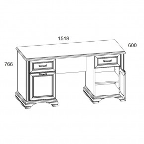 Стол письменный, MONAKO, цвет Сосна винтаж/дуб анкона в Игриме - igrim.ok-mebel.com | фото 2